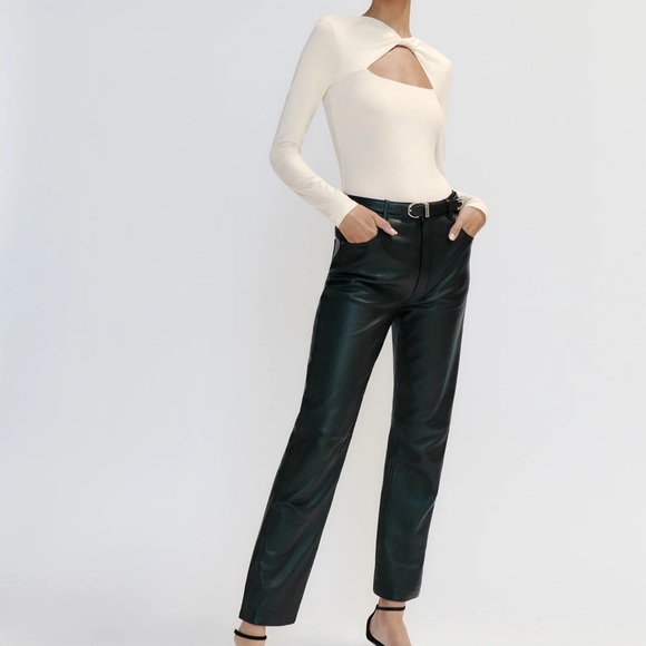 Reformation Rylen Knit Bodysuit White/Cream Size XS - Picture 3 of 3